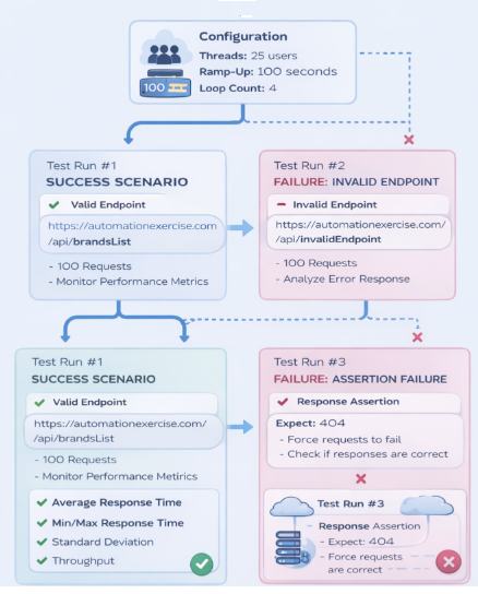 API performance testing workflow diagram